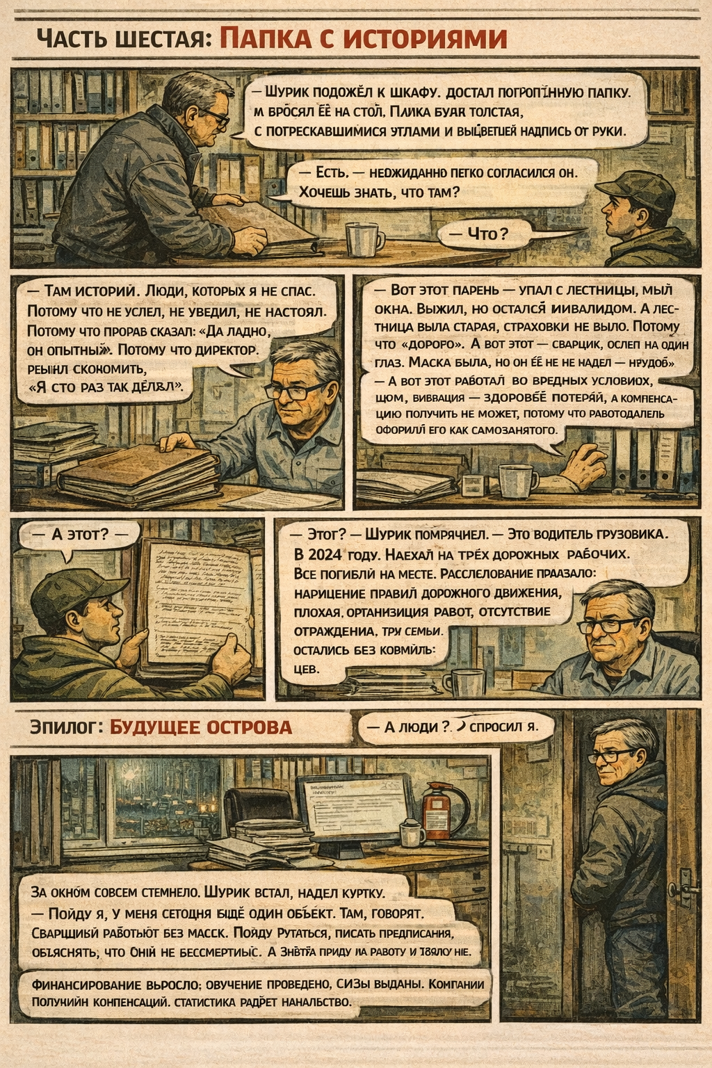 Рассказ ИИ про Шурика и охрану труда